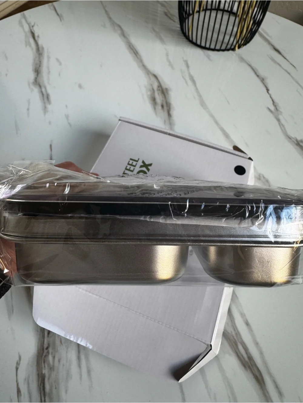 4-Compartment Stainless Steel Bento Lunch Box - Silver